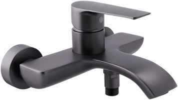 Смеситель для ванны QTAP Želnava 3050101G (графит) с коротким изливом - QTZELN3050101G