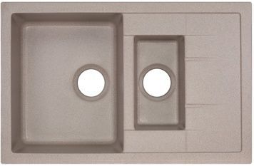 Кухонна мийка з додатковою чашею QTAP CS 7648 Beige (QT7648BEI551) - QT7648BEI551