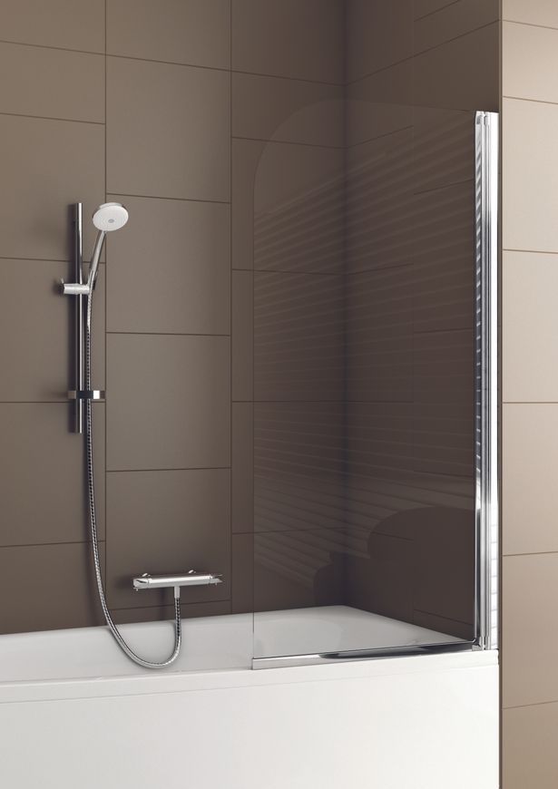 Шторка стеклянная для ванны KFA ARMATURA MODERN 1 170-06990P универсальная, профиль хром - 170-06990P