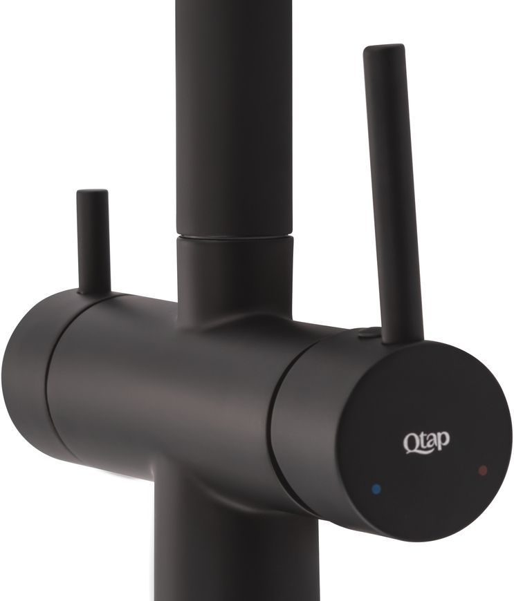 Змішувач для кухні QTAP Kuchyně 92102UB чорний з підключенням до фільтру - QTKUC92102UB