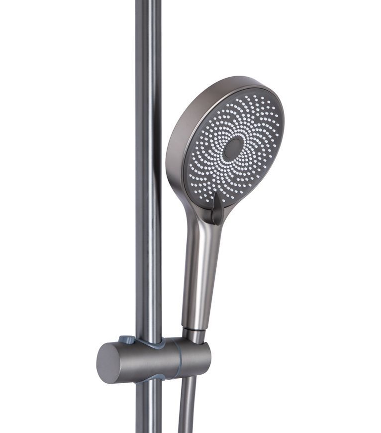 Душова система Qtap Slavonice на два споживача Gunmetal Black PVD QTSLA110GMB45913 - QTSLA110GMB45913