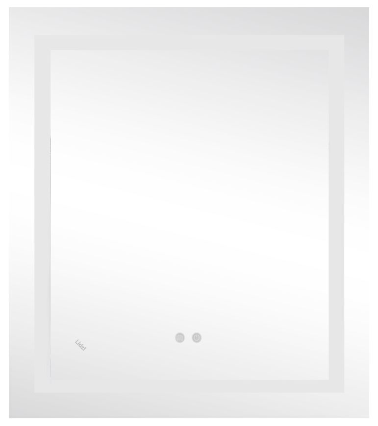 Зеркало Lidz Kubis KU1 700х800 мм с LED-подсветкой Touch, с антизапотеванием, с диммером, рег. яркости LD78LF9048070