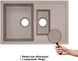 Кухонная мойка с дополнительной чашей QTAP CS 7648 Beige (QT7648BEI551) - QT7648BEI551 - 2