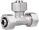 Тройник обжимной SD Plus 16х16х16 разборный латунь SD158W161616