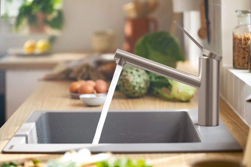 Змішувач кухонний HANSGROHE Zesis M33 150 1jet 74802800 нержавіюча сталь - 74802800
