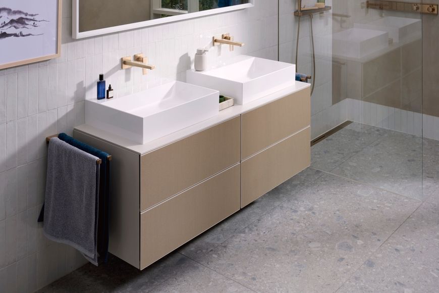 Тримач для рушників подвійний HANSGROHE AddStoris Brushed Bronze 41770140 бронза
