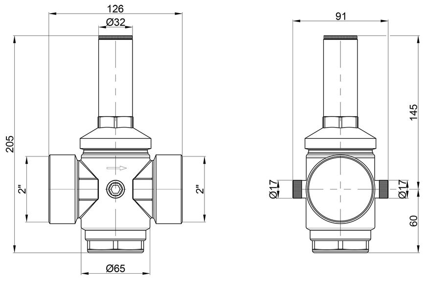 Редуктор тиску води ICMA 2"х2" 0-6 бар №246 91246AJ05 - 91246AJ05