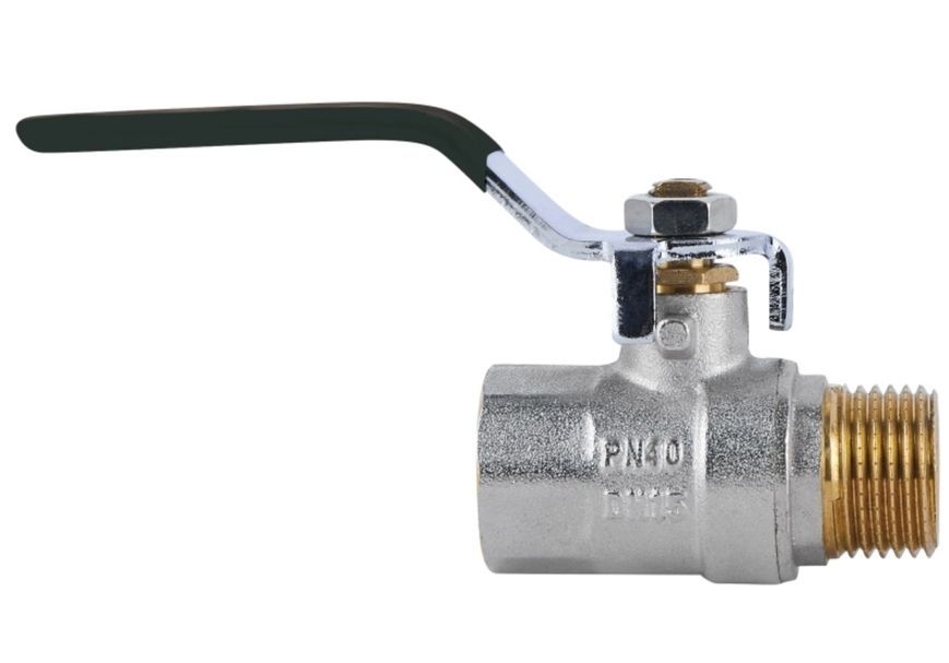 Кран кульовий SD Plus 1/2" ВЗ для води (важіль) прямий латунь PN40 SD605W15 - SD605W15