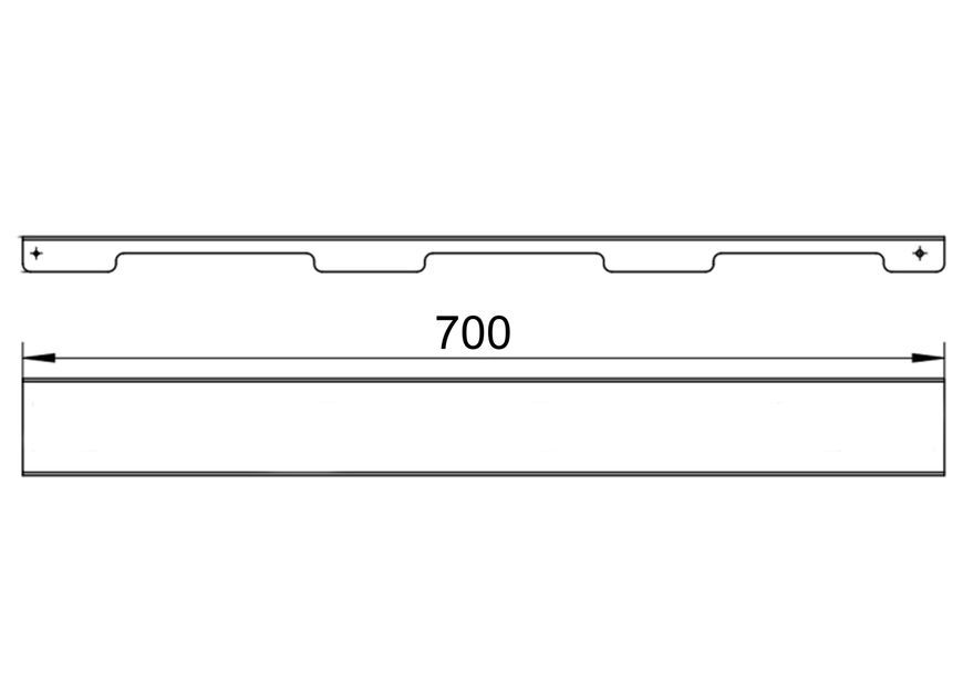 Решетка для линейного трапа Qtap Grate FА700 (NKS) SUS304 700 мм QTGRATENKSFA700 - QTGRATENKSFA700