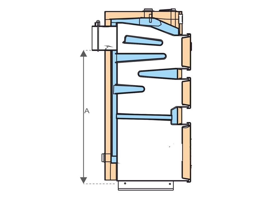 Универсальный твердотопливный котел METALBET Aqua Pellet RW 25 kW - APRW25