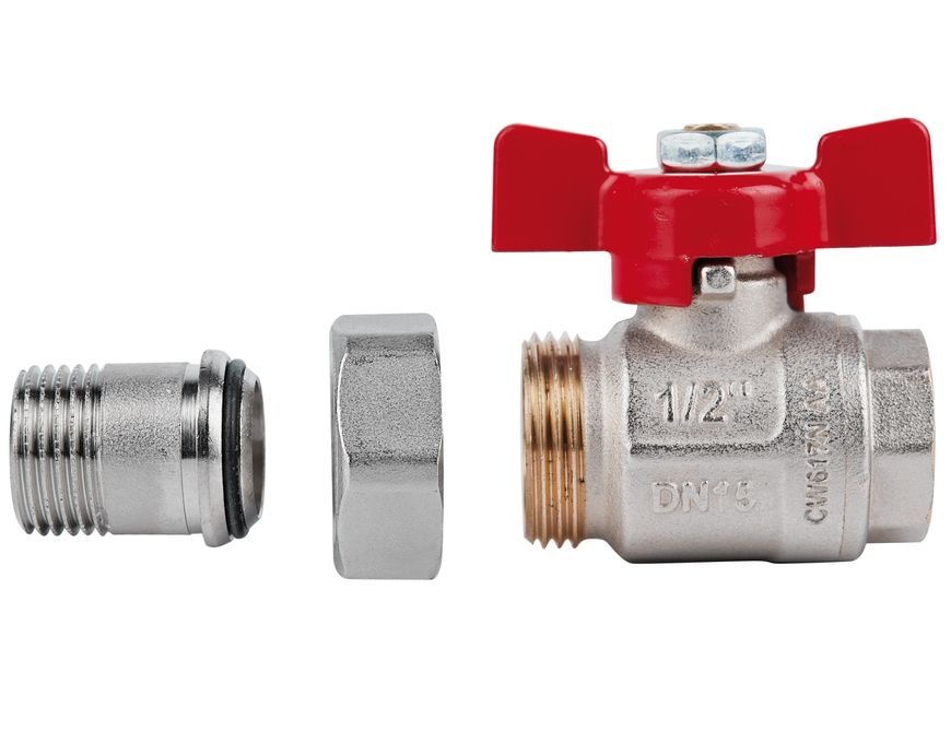 Кран кульовий з "американкою" ICMA 1/2" прямий №347 87347AD11 - 87347AD11