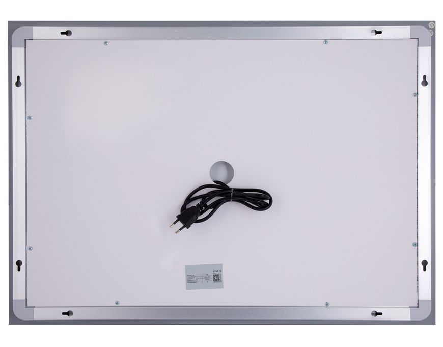 Зеркало Qtap Cardinal CA1 800х600 прямоугольное с LED-подсветкой Touch, с антизапотеванием, с диммером, рег. темп. цвета (3000-6500 K) QT0478C8060