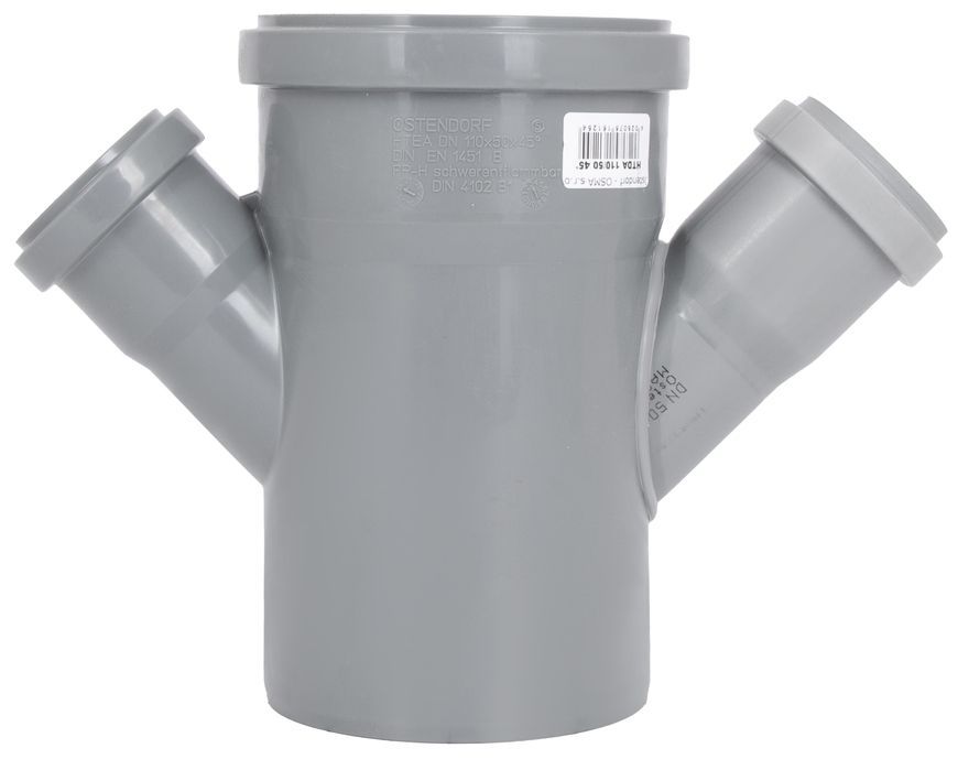 Крестовина канализационная Ostendorf-OSMA HT-System PLUS d110/50/110/50&times;45&deg; SD00057314