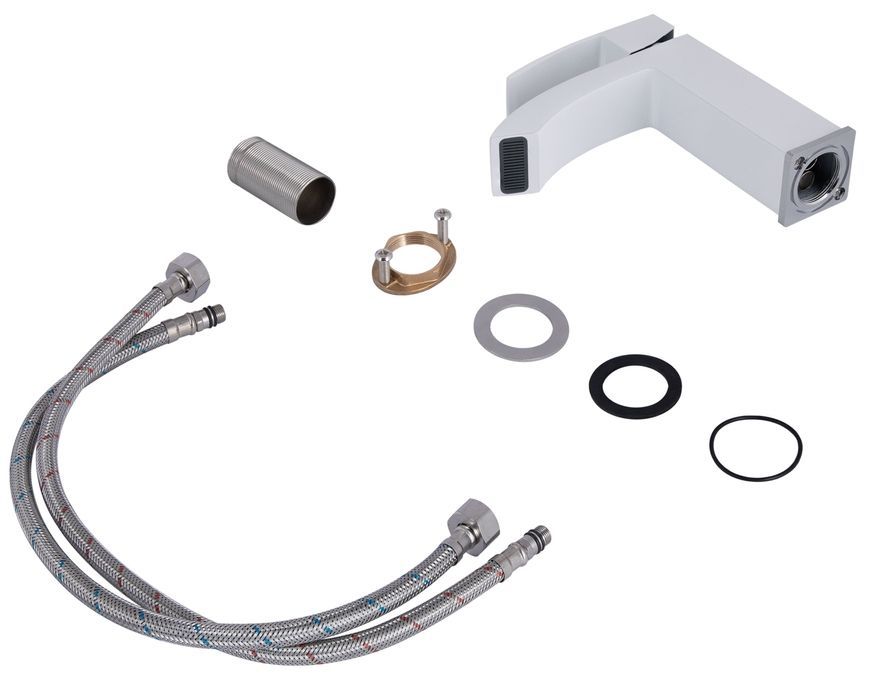 Змішувач для раковини Qtap Swan Cascada Chrome/White QTSWA270CRW45568 - QTSWA270CRW45568