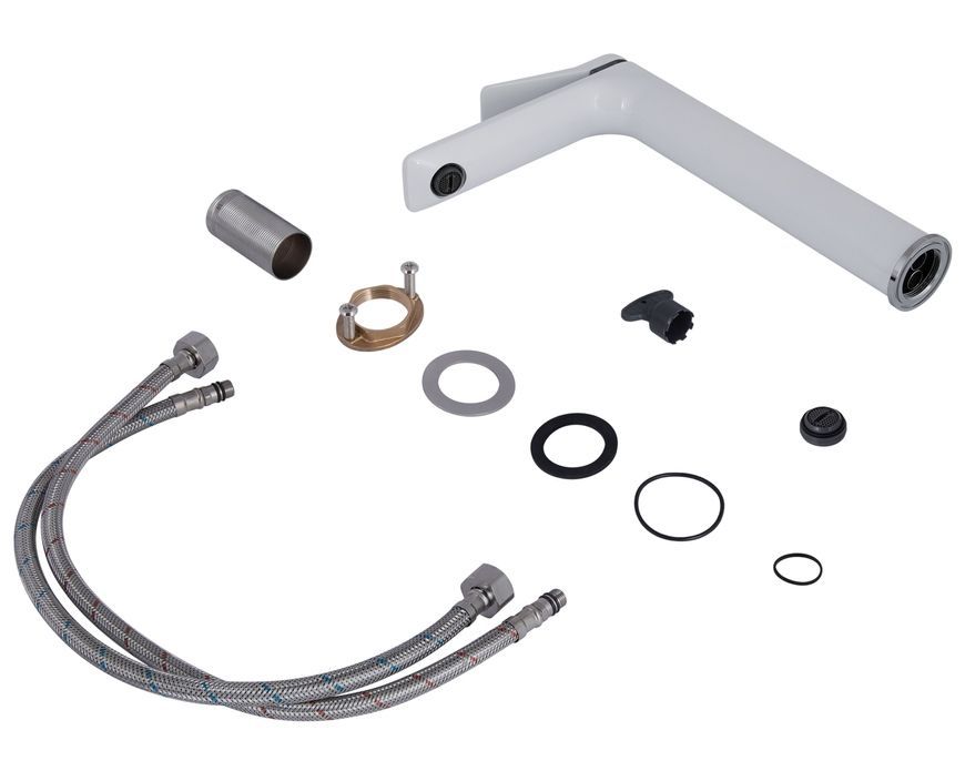 Смеситель для раковины Qtap Presto высокий Chrome/White QTPRE269CRW45577 - QTPRE269CRW45577
