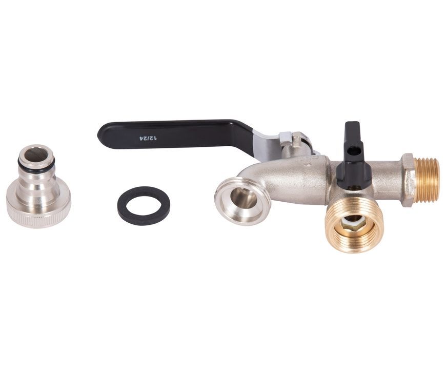 Кран поливочный Thermo Alliance Standart шаровой 1/2" НР х 3/4" НР 2 выхода усиленный SD141W15