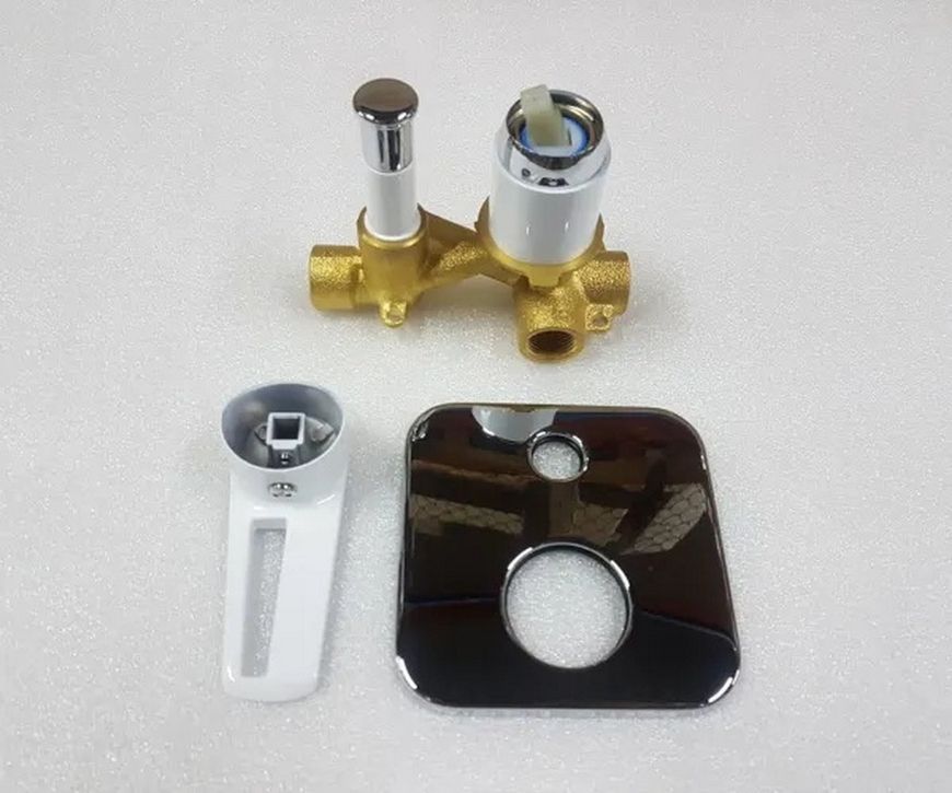 Змiшувач прихованого монтажу для ванни/душу Imprese Breclav VR-10245WZ хром/бiлий 35 мм - VR-10245WZ