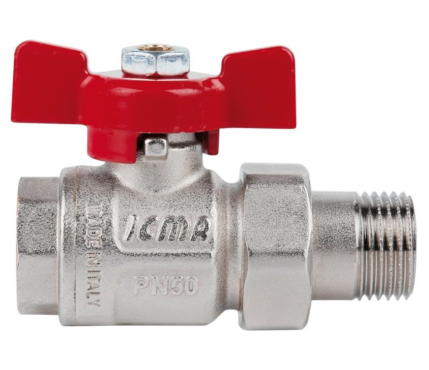 Кран кульовий з "американкою" ICMA 1/2" прямий №347 87347AD11 - 87347AD11