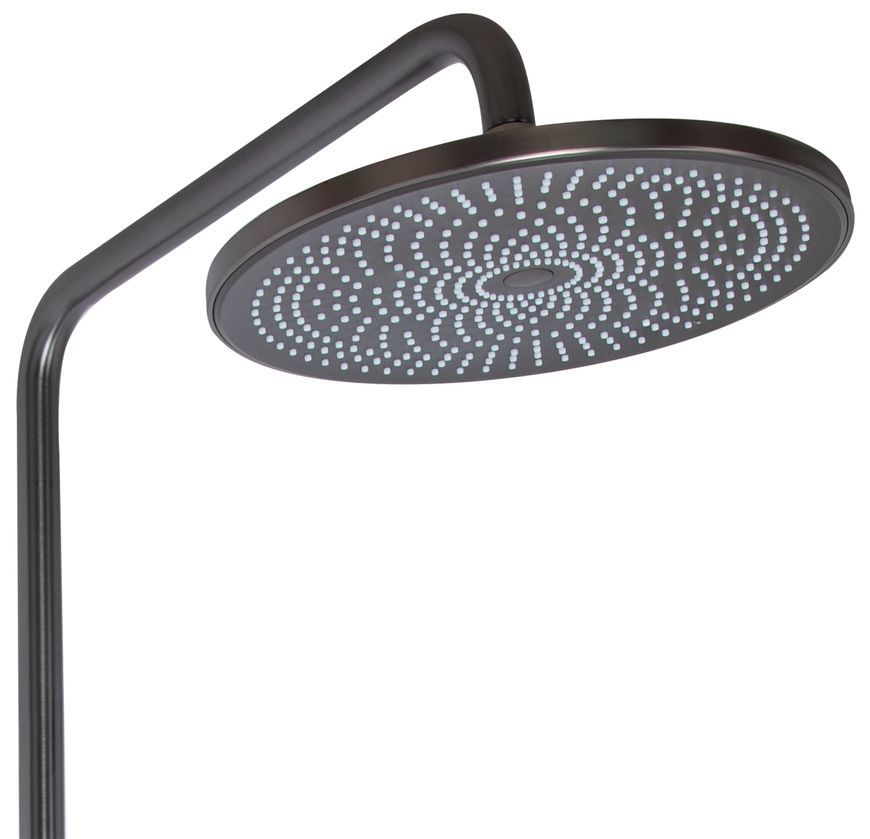 Душова система Qtap Slavonice на два споживача Gunmetal Black PVD QTSLA110GMB45913 - QTSLA110GMB45913