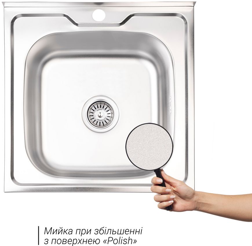 Кухонна мийка LIDZ 5050 Polish 0,6 мм (155) - LIDZ5050POL06