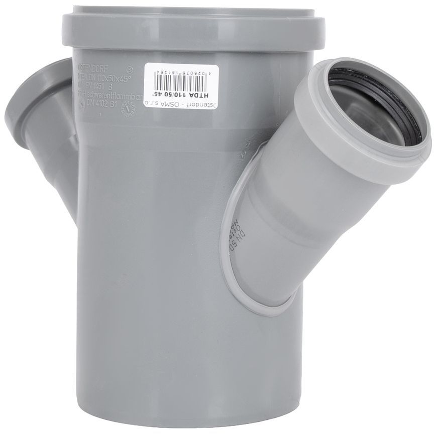 Крестовина канализационная Ostendorf-OSMA HT-System PLUS d110/50/110/50&times;45&deg; SD00057314