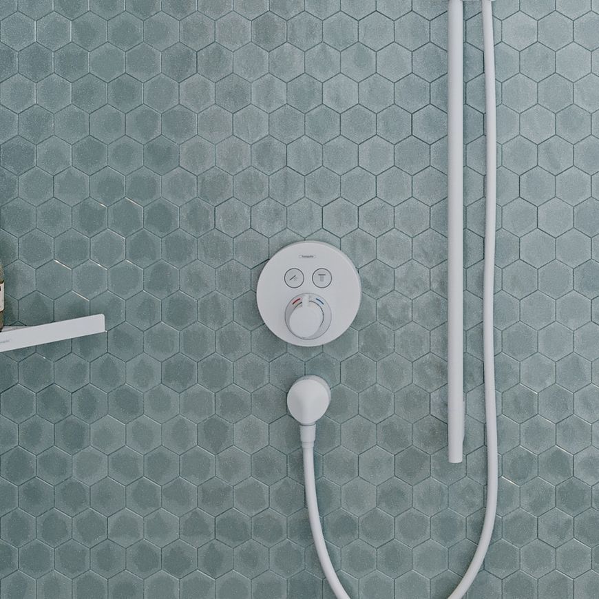 Термостат скрытого монтажа HANSGROHE ShowerSelect S на 2 функции Matt White 15743700 белый матовый - 15743700