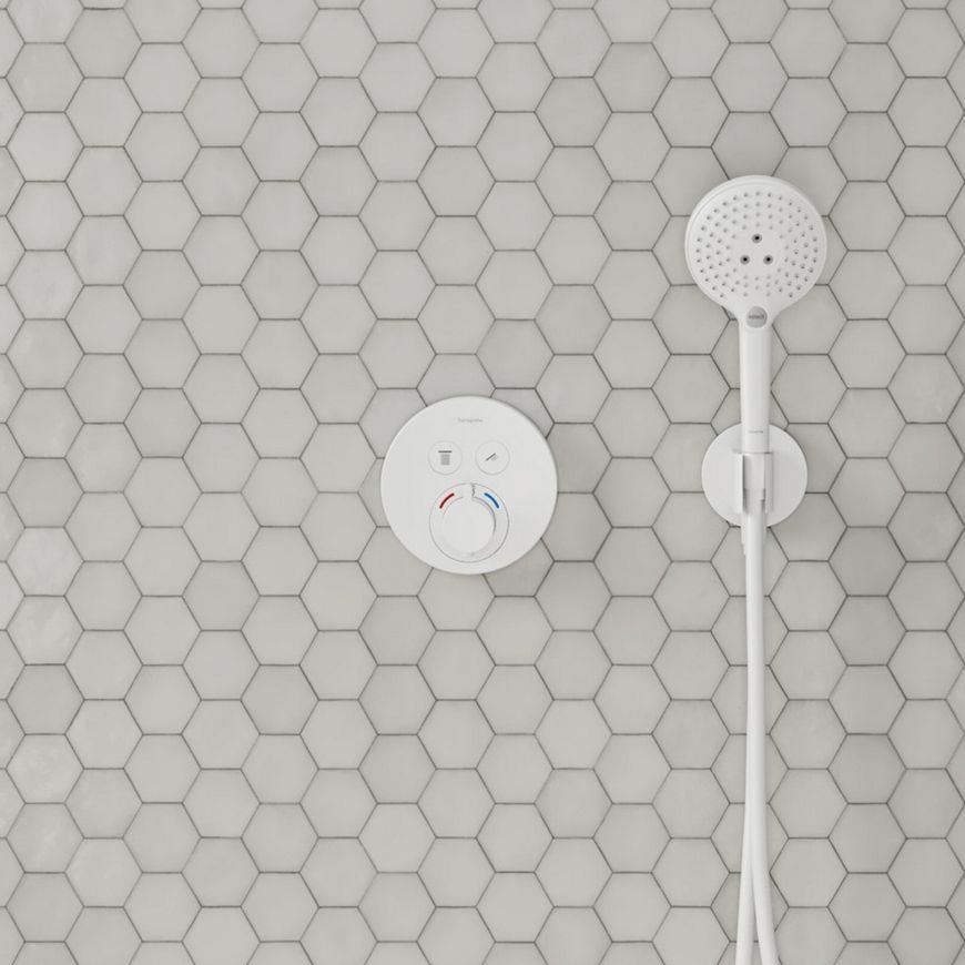 Термостат скрытого монтажа HANSGROHE ShowerSelect S на 2 функции Matt White 15743700 белый матовый - 15743700