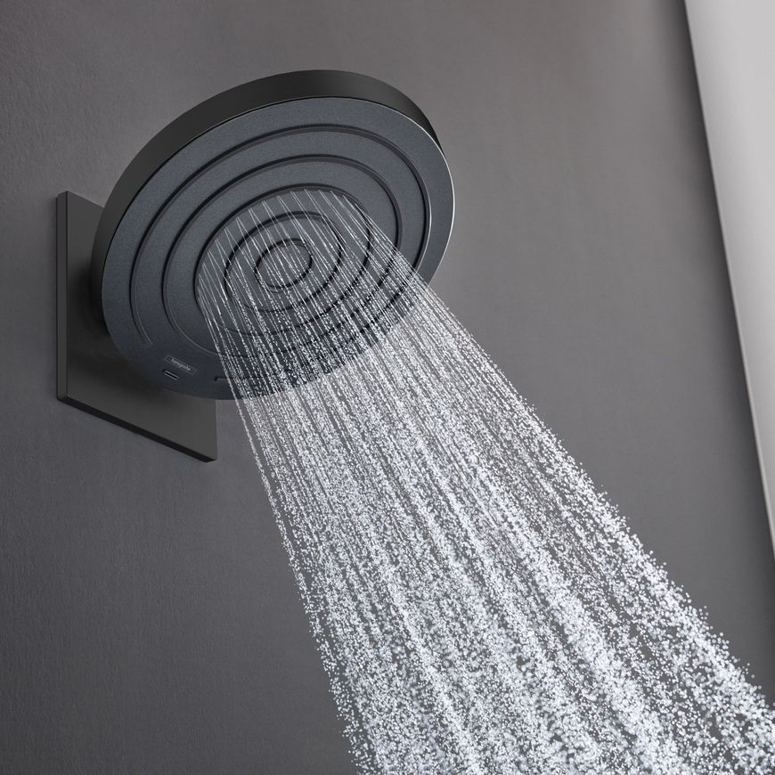 Верхний душ с держателем HANSGROHE Pulsify S 260 2jet Matt Black 24150670 черный/графит - 24150670