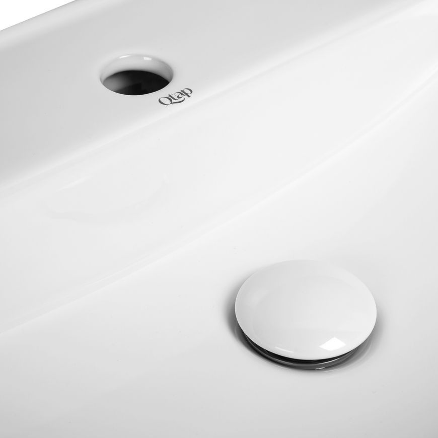 Раковина Qtap Scorpio 600x400x120 White с донным клапаном QT14112203W - QT14112203W