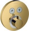 Термостат скрытого монтажа HANSGROHE ShowerSelect S на 2 функции Polished Gold Optic 15743990 золото - 15743990
