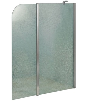 Шторка скляна (перегородка) для ванни LIDZ BRAMA 120x140R, скло Frost 6 мм, розпашна, права