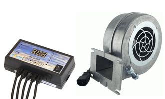 Комплект автоматики NOWOSOLAR (блок управління PK-22 PID + вентилятор (турбіна) NWS-100)