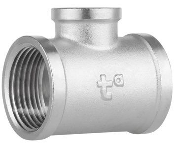 Тройник латунный Thermo Alliance Forte 1"ВРх1/2"ВРх1"ВР редукционный никелированный SF362251525