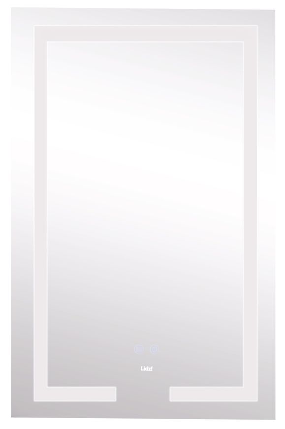 Дзеркало Lidz Kubis KU1 500х800 мм з LED-підсвічуванням Touch, з антизапотіванням, з димером, рег. яскравості LD78LF9365080