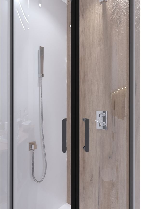 Душова кабіна QTAP TAURUS BLA1099AC6, півколо, 90x90, скло 6 мм Clear, розсувні, без піддона - TAUBLA1099AC6