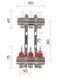 Коллектор с расходомерами Thermo Alliance Standart 1" 3 выхода 3/4" + евроконусы 3/4''х16&times;2 SD235W348884 - SD235W348884 - 4