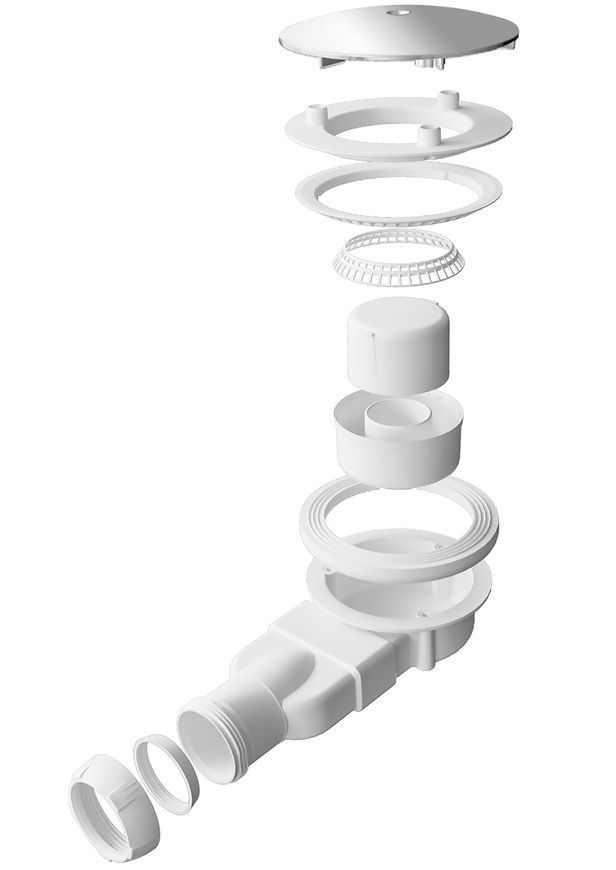 Душовий піддон QTAP Tern 301812C 100x80x12 см + сифон TERN301812C