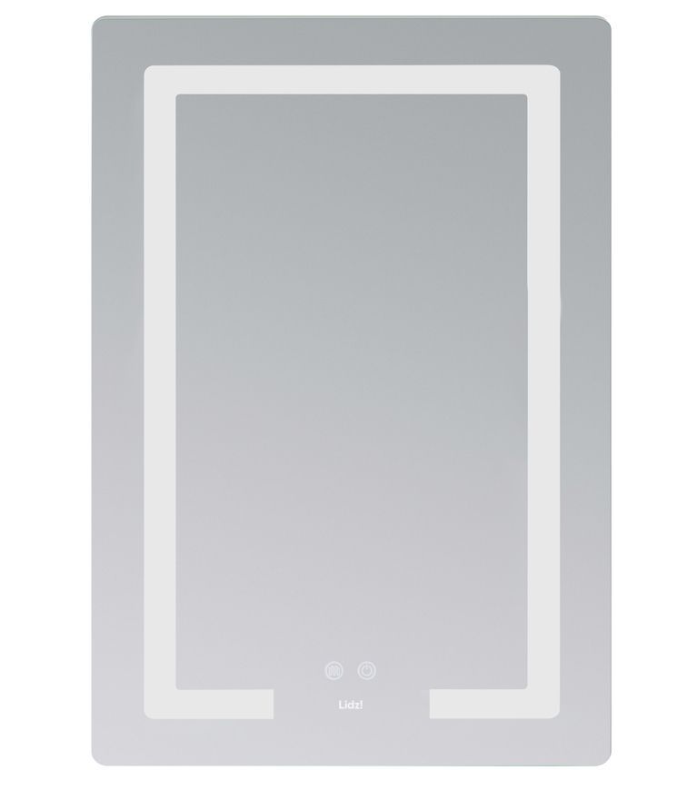 Дзеркало Lidz Kubis KU2 600х800 мм з LED-підсвічуванням Touch, з антизапотіванням, з димером, рег. яскравості LD78LF937608048449