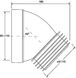 Каналізаційне підключення (коліно) McALPINE 160 мм 45° 90-110/110 мм WC-CON16