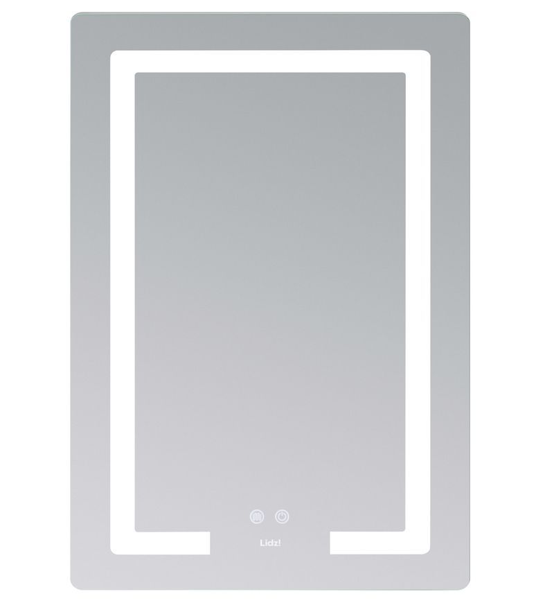 Дзеркало Lidz Kubis KU2 600х800 мм з LED-підсвічуванням Touch, з антизапотіванням, з димером, рег. яскравості LD78LF937608048449