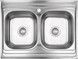 Кухонная мойка LIDZ 6080 Decor двойная 0,8 мм (175) - LIDZ6080DEC08 - 1