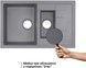Кухонная мойка с дополнительной чашей QTAP CS 7648 Grey (QT7648GRE471) - QT7648GRE471 - 2