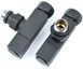 Кран для рушникосушарки кутовий NAVIN Raftec Quadro 1/2"х1/2", 2 шт. 25-233430-5012 чорний муар - 25-233430-5012 - 2