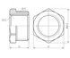Футорка латунная Thermo Alliance Forte 3/4"НРх1/2"ВР никелированная SF3742015