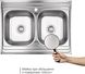 Кухонна мийка LIDZ 6080 Decor подвійна 0,8 мм (175) - LIDZ6080DEC08 - 6