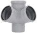 Крестовина двухплоскостная канализационная Ostendorf-OSMA HT-System PLUS d110/110/110/110&times;67&deg; SD00057209