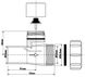 Воздухоотводчик канализационный (аэрационный клапан) McALPINE 32х32 мм гайка (компрессионное соединение)/раструб V1ABSV-32-PL-WH