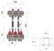 Коллектор с расходомерами Thermo Alliance Standart 1" 3 выхода 3/4" + евроконусы 3/4''х16&times;2 SD235W348884 - SD235W348884 - 2