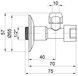 Кран приладовий буксовий ICMA 10х1/2" кутовий №520 90520AC07