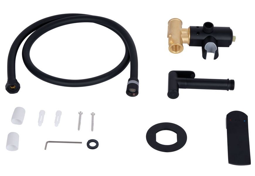 Смеситель для гигиенического душа Qtap Slavonice Black Matt QTSLA262BLM45917 - QTSLA262BLM45917